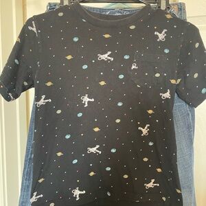 Eighty Eight Black Space-Themed Kids T-Shirt
